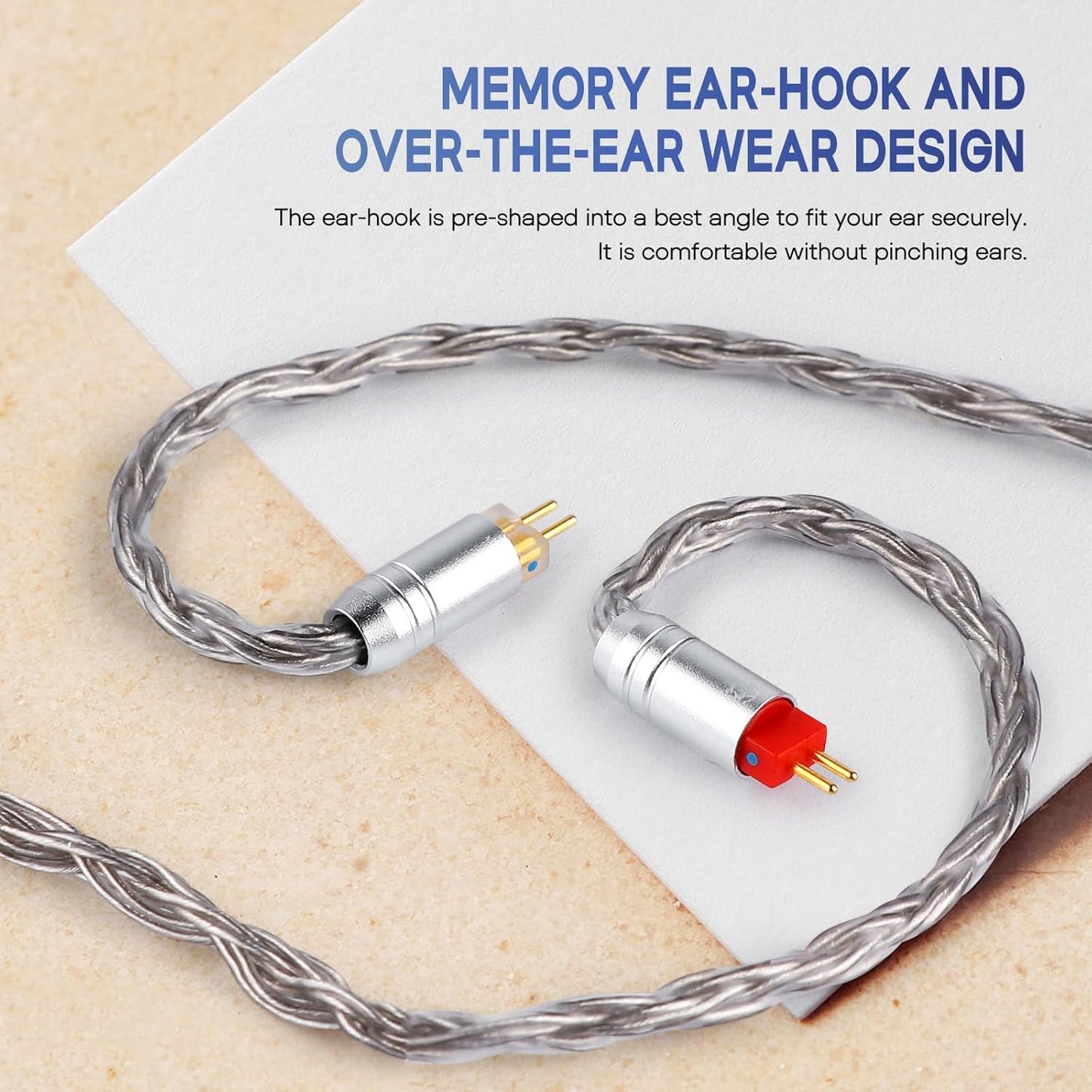 Zonie 16 Core Silver Plated Cable SPC Earphone Cable for KZ ZSX, ZSN Pro, ZS10 Pro Nf2U, QDC Iems(Qdc-2.5Mm, Grey)