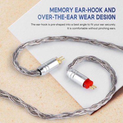 Zonie 16 Core Silver Plated Cable SPC Earphone Cable for KZ ZSX, ZSN Pro, ZS10 Pro Nf2U, QDC Iems(Qdc-2.5Mm, Grey)